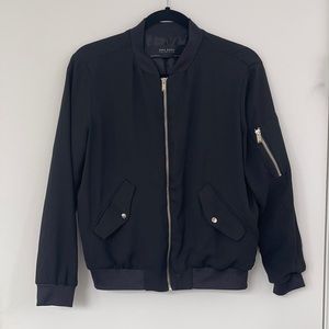 Zara Black Bomber Jacket